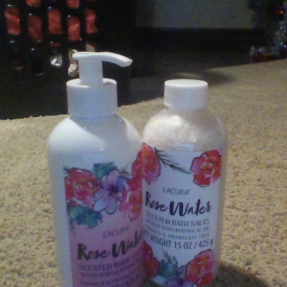 bath salts and lotion
